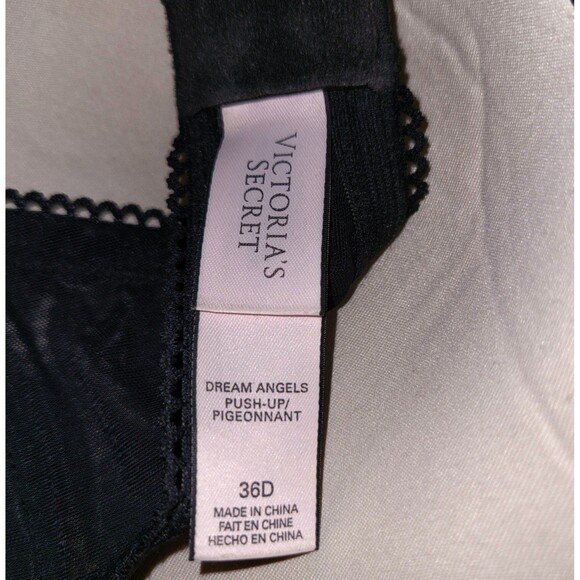 Victoria Secret Dream Angels 36D Push-up Bra black tan lace - Picture 5 of 6